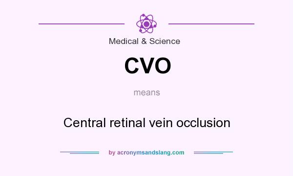 What does CVO mean? It stands for Central retinal vein occlusion