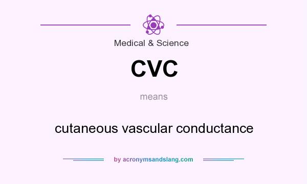 What does CVC mean? It stands for cutaneous vascular conductance