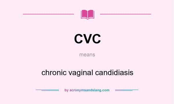 What does CVC mean? It stands for chronic vaginal candidiasis