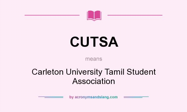What does CUTSA mean? It stands for Carleton University Tamil Student Association