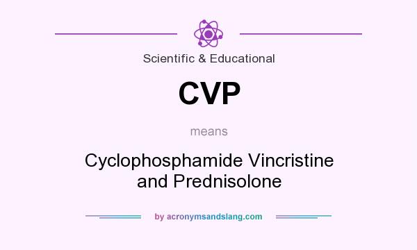 What does CVP mean? It stands for Cyclophosphamide Vincristine and Prednisolone