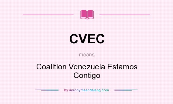 What does CVEC mean? It stands for Coalition Venezuela Estamos Contigo