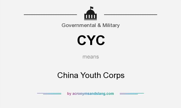 What does CYC mean? It stands for China Youth Corps