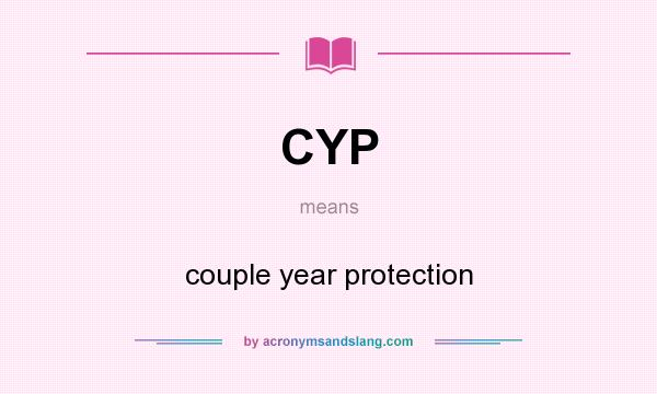 What does CYP mean? It stands for couple year protection
