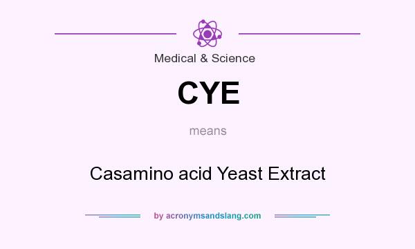 What does CYE mean? It stands for Casamino acid Yeast Extract