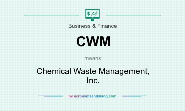 What does CWM mean? It stands for Chemical Waste Management, Inc.