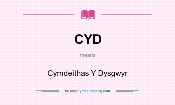 What does CYD mean? It stands for Cymdeithas Y Dysgwyr