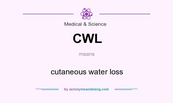 What does CWL mean? It stands for cutaneous water loss