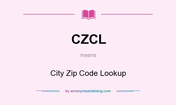 What does CZCL mean? It stands for City Zip Code Lookup