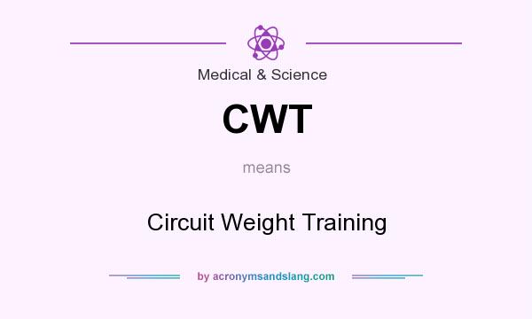 What does CWT mean? It stands for Circuit Weight Training