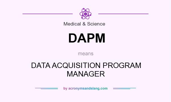 What does DAPM mean? It stands for DATA ACQUISITION PROGRAM MANAGER