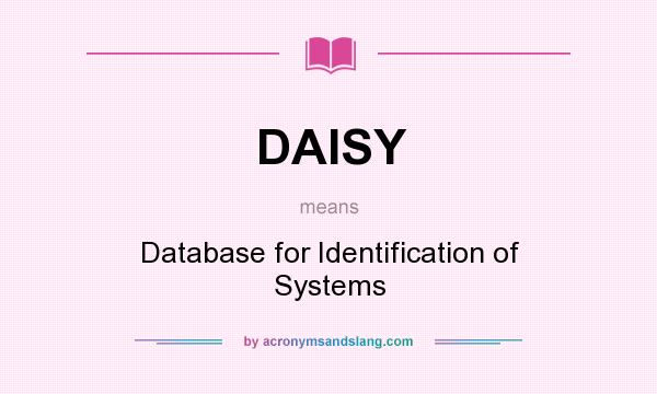 What does DAISY mean? It stands for Database for Identification of Systems