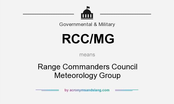 What does RCC/MG mean? It stands for Range Commanders Council Meteorology Group