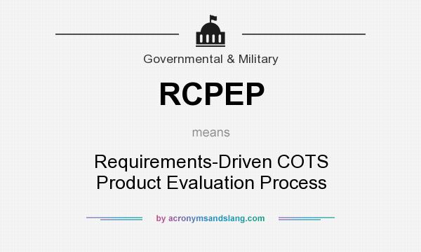 What does RCPEP mean? It stands for Requirements-Driven COTS Product Evaluation Process