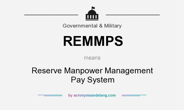 What does REMMPS mean? It stands for Reserve Manpower Management Pay System