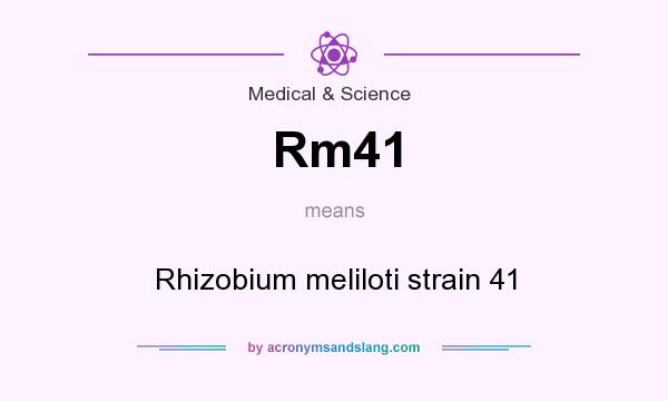 What does Rm41 mean? It stands for Rhizobium meliloti strain 41