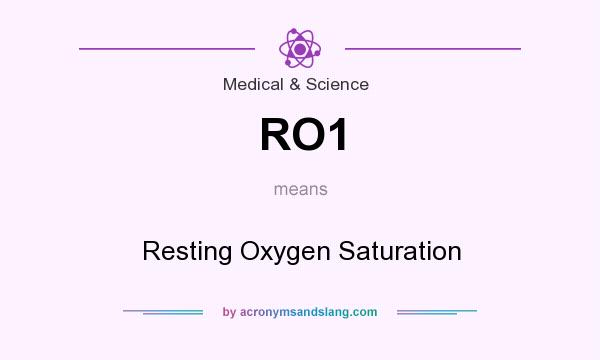 What does RO1 mean? It stands for Resting Oxygen Saturation