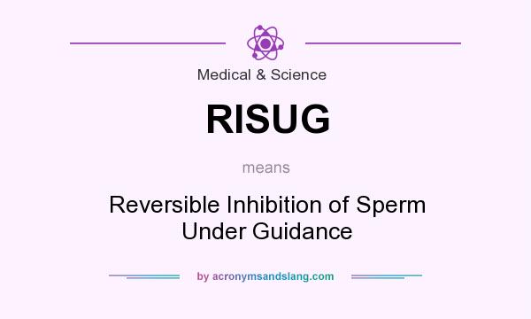 What does RISUG mean? It stands for Reversible Inhibition of Sperm Under Guidance
