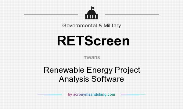 What does RETScreen mean? It stands for Renewable Energy Project Analysis Software