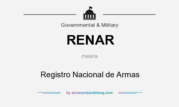 What does RENAR mean? It stands for Registro Nacional de Armas