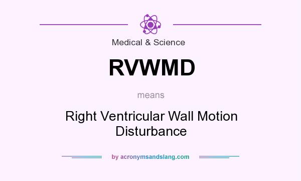 What does RVWMD mean? It stands for Right Ventricular Wall Motion Disturbance