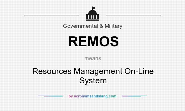 What does REMOS mean? It stands for Resources Management On-Line System