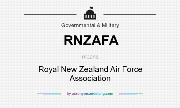 What does RNZAFA mean? It stands for Royal New Zealand Air Force Association