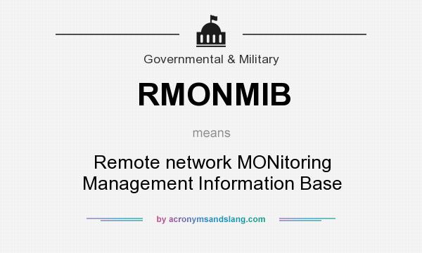 What does RMONMIB mean? It stands for Remote network MONitoring Management Information Base