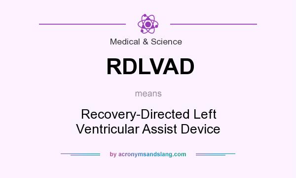 What does RDLVAD mean? It stands for Recovery-Directed Left Ventricular Assist Device