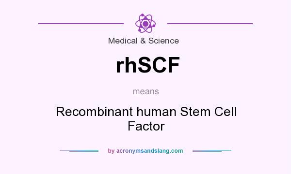 What does rhSCF mean? It stands for Recombinant human Stem Cell Factor
