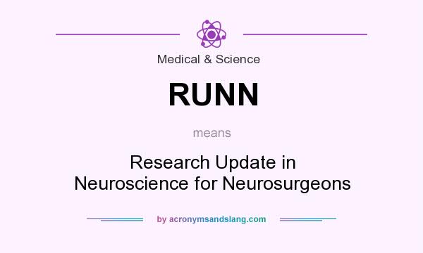 What does RUNN mean? It stands for Research Update in Neuroscience for Neurosurgeons