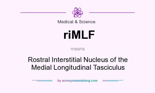What does riMLF mean? It stands for Rostral Interstitial Nucleus of the Medial Longitudinal Tasciculus