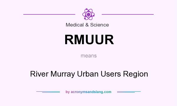 What does RMUUR mean? It stands for River Murray Urban Users Region