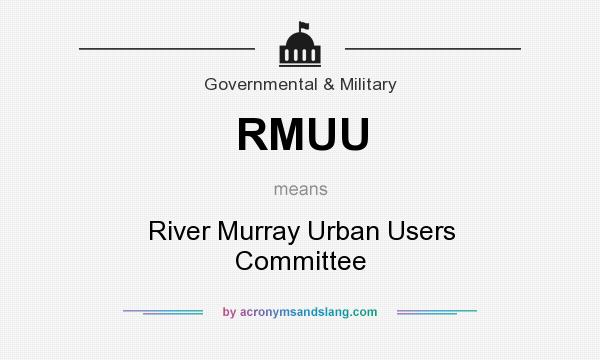 What does RMUU mean? It stands for River Murray Urban Users Committee