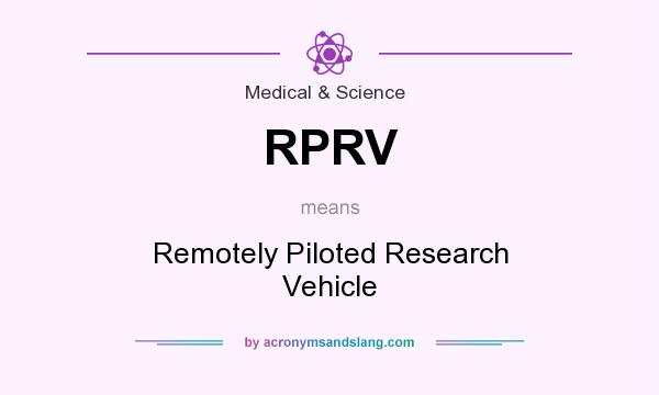 What does RPRV mean? It stands for Remotely Piloted Research Vehicle