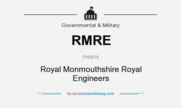 What does RMRE mean? It stands for Royal Monmouthshire Royal Engineers
