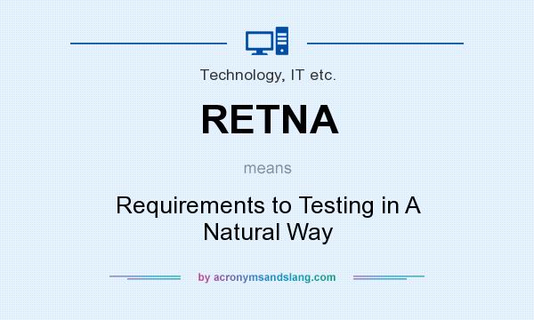 What does RETNA mean? It stands for Requirements to Testing in A Natural Way