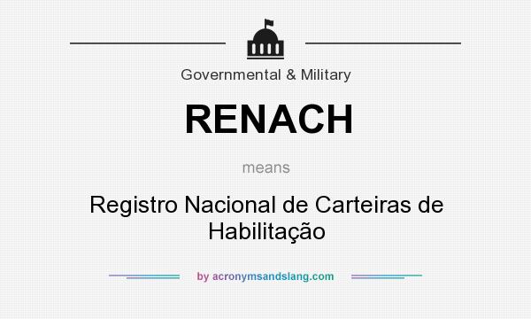 What does RENACH mean? It stands for Registro Nacional de Carteiras de Habilitação