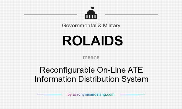 What does ROLAIDS mean? It stands for Reconfigurable On-Line ATE Information Distribution System