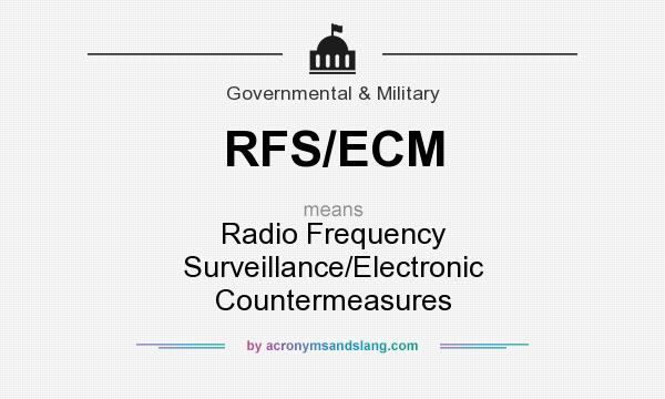 What does RFS/ECM mean? It stands for Radio Frequency Surveillance/Electronic Countermeasures