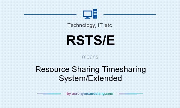 What does RSTS/E mean? It stands for Resource Sharing Timesharing System/Extended