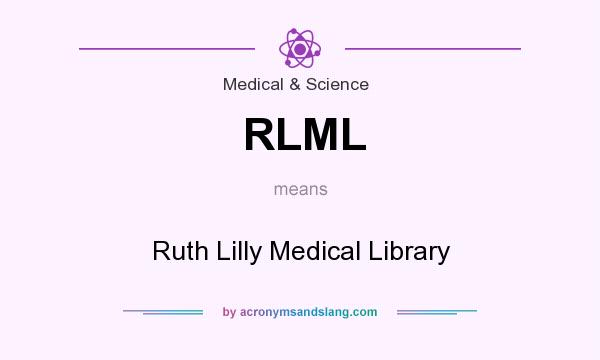 What does RLML mean? It stands for Ruth Lilly Medical Library