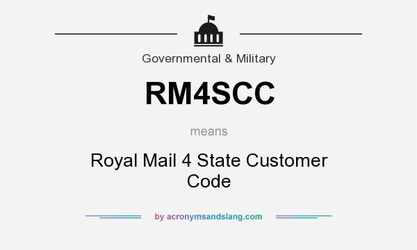 What does RM4SCC mean? It stands for Royal Mail 4 State Customer Code