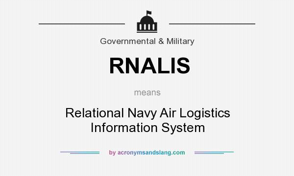 What does RNALIS mean? It stands for Relational Navy Air Logistics Information System