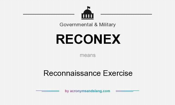 What does RECONEX mean? It stands for Reconnaissance Exercise