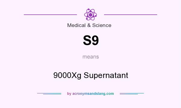 What does S9 mean? It stands for 9000Xg Supernatant