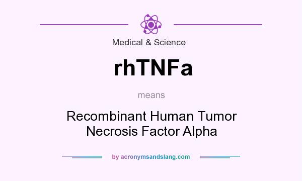 What does rhTNFa mean? It stands for Recombinant Human Tumor Necrosis Factor Alpha