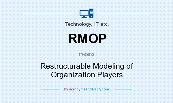 What does RMOP mean? It stands for Restructurable Modeling of Organization Players