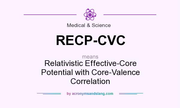 What does RECP-CVC mean? It stands for Relativistic Effective-Core Potential with Core-Valence Correlation