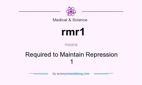 What does rmr1 mean? It stands for Required to Maintain Repression 1